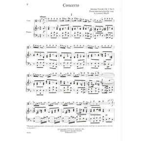 Vivaldi, Antonio - Concerto In d minor, Op 3, No 6, RV 356 For Viola Edited by Leonard Mogill Published by G Schirmer