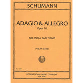 Schumann, Robert - Adagio and Allegro, Op 70 For Viola and Piano Published by International Music Company
