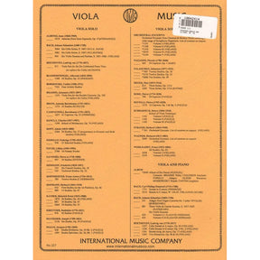 Schumann, Robert - Adagio and Allegro, Op 70 For Viola and Piano Published by International Music Company