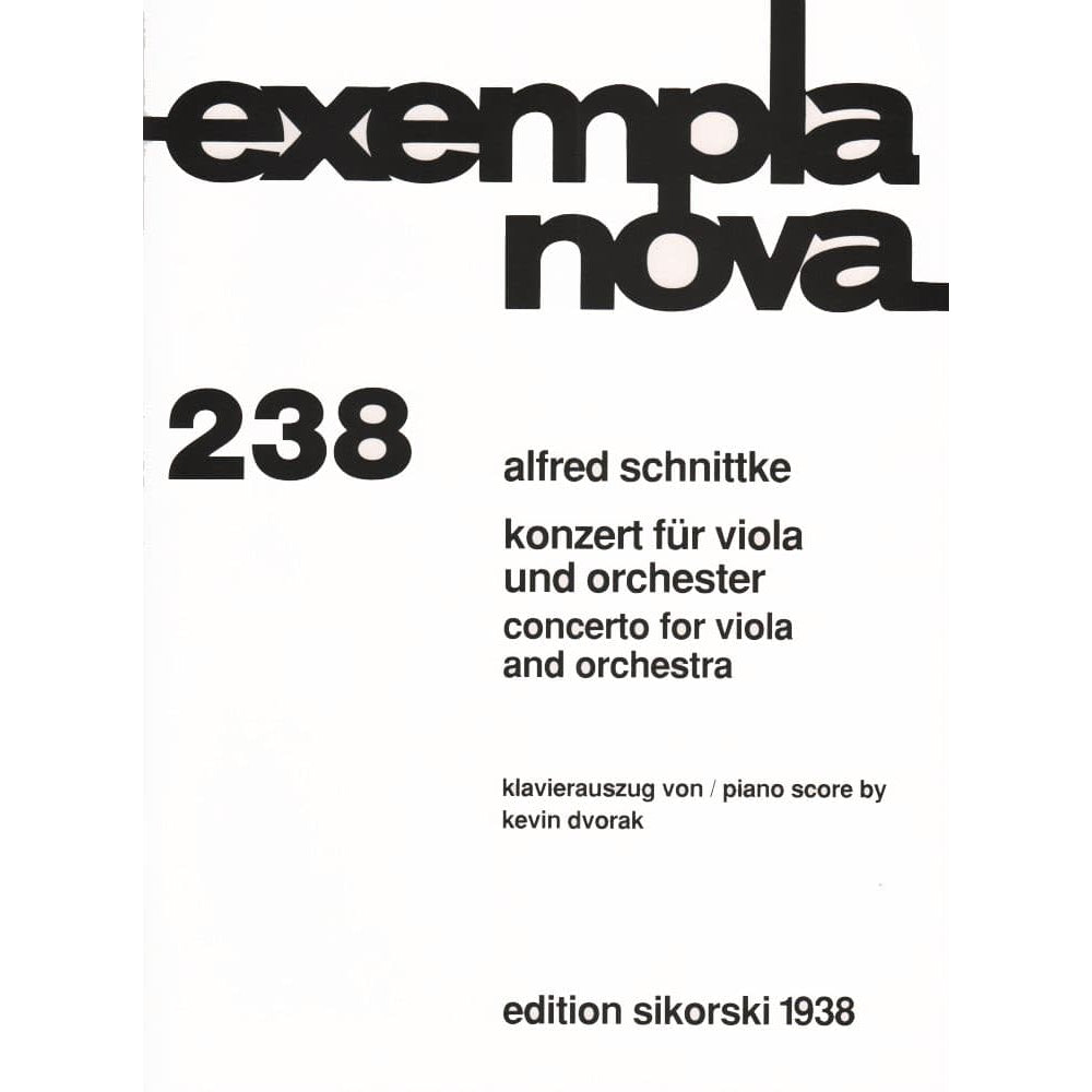 Schnittke - Concerto, for Viola and Piano Published by Sikorski