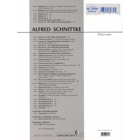 Schnittke - Concerto, for Viola and Piano Published by Sikorski
