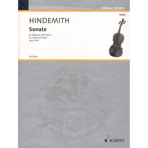 Hindemith, Paul - Sonata, Op 25, No 4 (1922) - Viola and Piano - Schott Edition