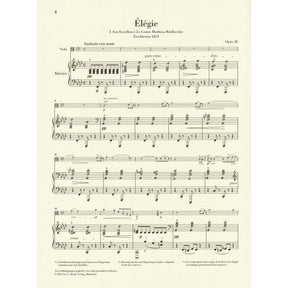 Vieuxtemps, Henri - Elegie, Opus 30 - for Viola and Piano - edited by Jost and Zimmermann - G Henle URTEXT