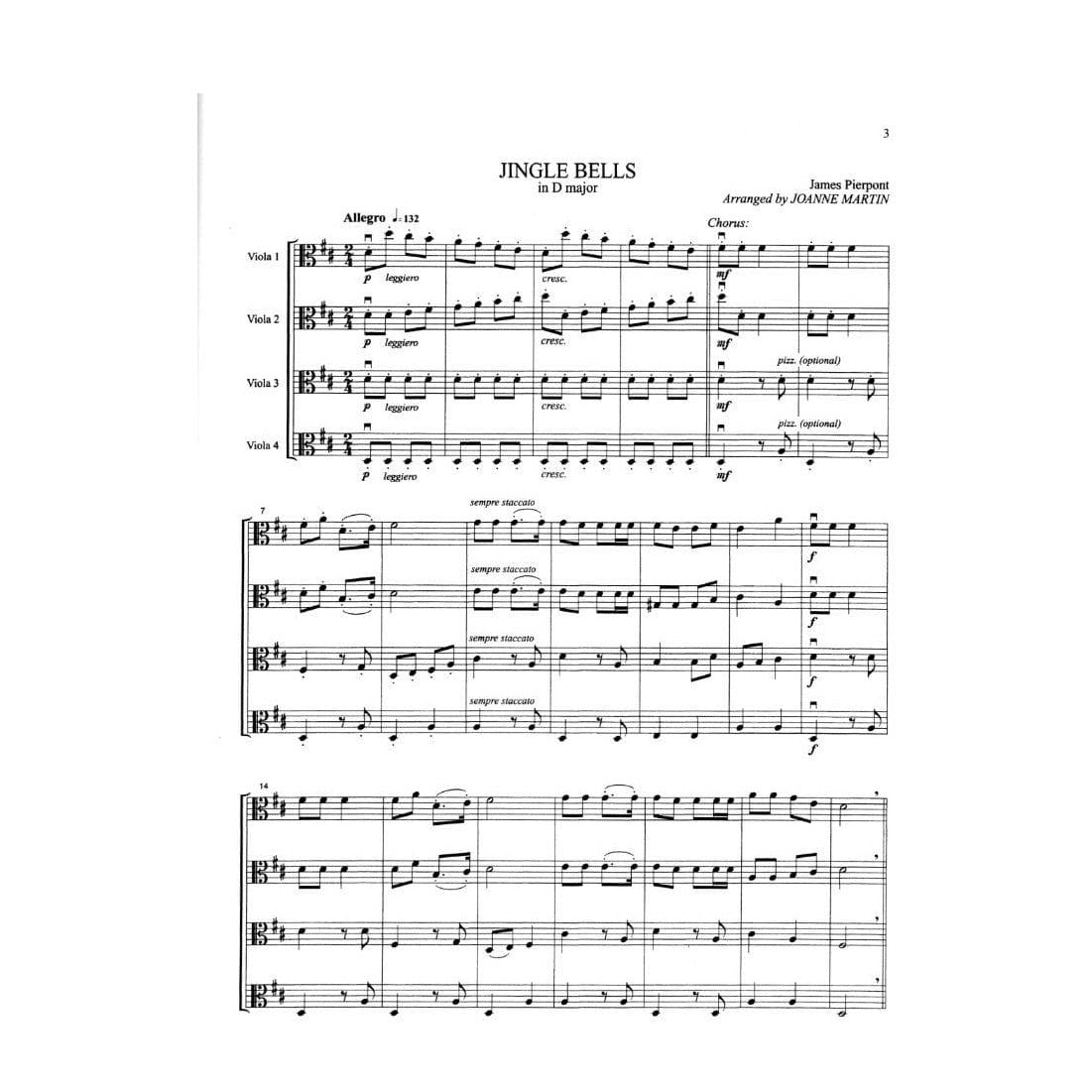 Martin, Joanne - Festive Strings for Viola Ensemble - Four Violas - Alfred Music Publishing