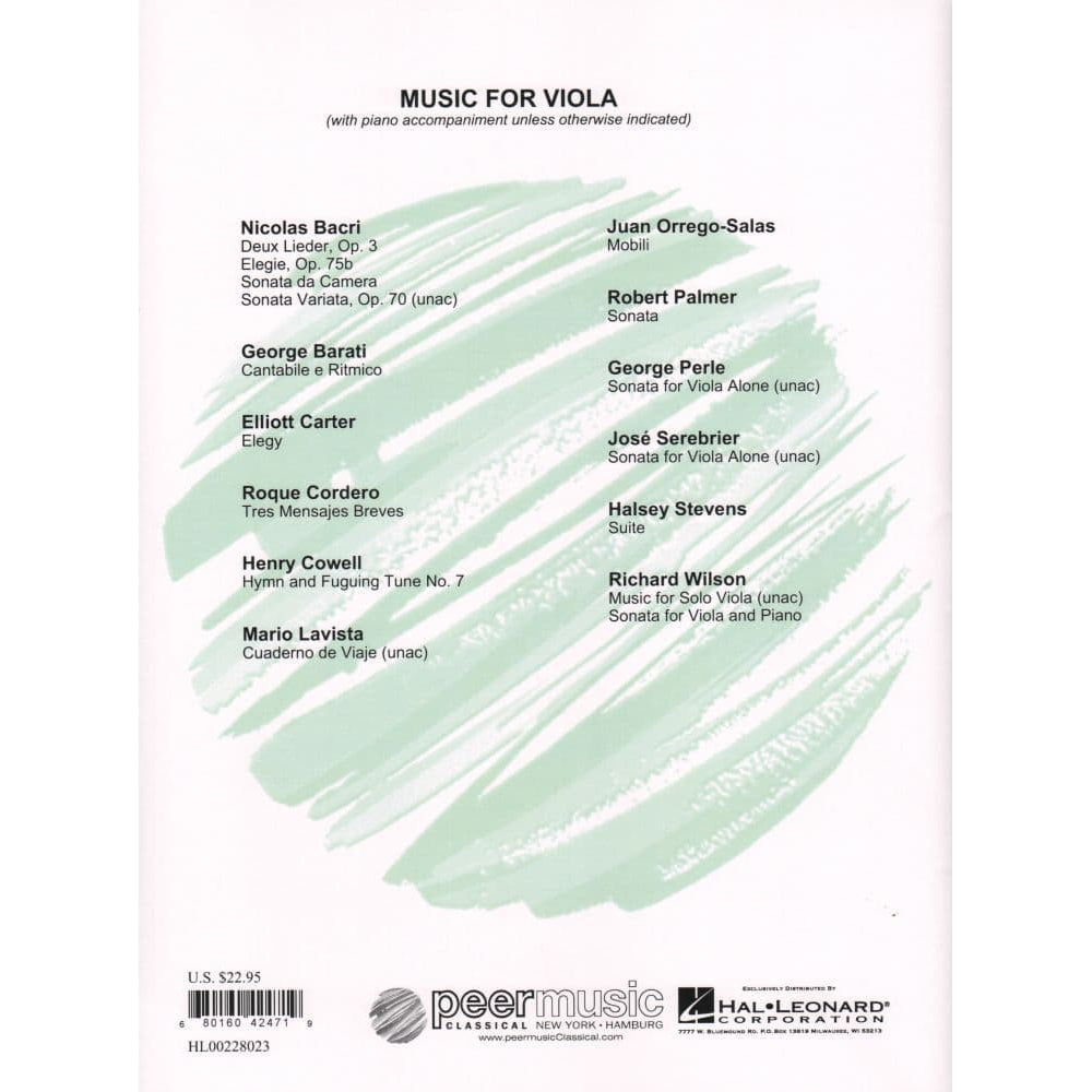 Serly - Rhapsody For Viola and Orchestra Published by Peer Music