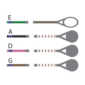 Pirastro Passione Solo Violin String Set - 4/4 Size - Medium Gauge - Loop End