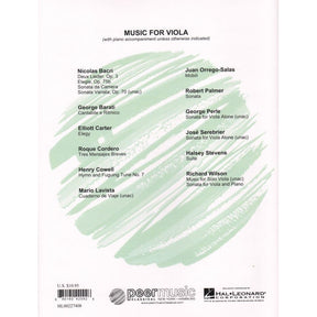 Carter, Elliot - Elegy (1943) for Viola and Piano - Peer Music Publication