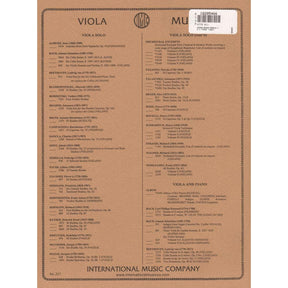 Mendelssohn, Felix - Sonata in c minor (1824) - Viola and Piano - edited by Milton Katims and Béla Siki - International Music Co