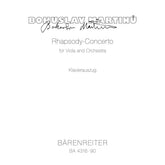 Martinů, Bohuslav - Rhapsody Concerto for Viola, Op 337 (1952) - Viola and Piano - Bärenreiter Verlag