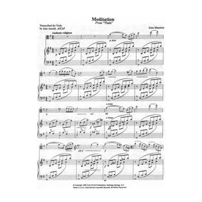 Massenet, Jules - Méditation from "Thaïs" - Viola and Piano - arranged by Alan Arnold - Viola World Publications