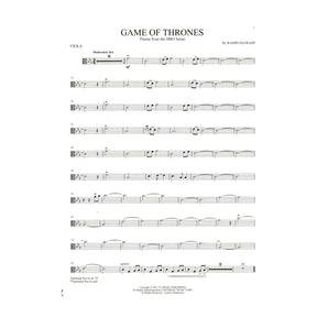 Game of Thrones Theme - for Viola and Piano - Hal Leonard