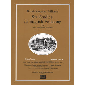 Vaughan Williams, Ralph - Six Studies in English Folksong - Viola and Piano - Galaxy Music Corporation