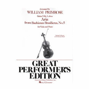 Villa-Lobos, Heitor - Aria from Bachianas Brasilieras No 5 For Viola and Piano with Optional Cello Published by Associated Music Publishers, Inc