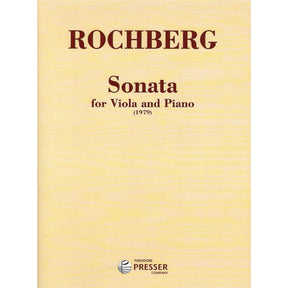 Rochberg, George - Sonata ( 1979 ) For Viola and Piano Published by Theodore Presser Company