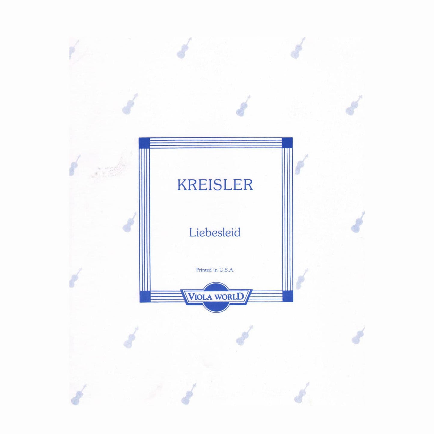 Kreisler, Fritz - Liebesleid - Viola and Piano - transcribed by Alan Arnold - Viola World Publishing