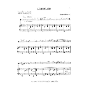 Kreisler, Fritz - Liebesleid - Viola and Piano - transcribed by Alan Arnold - Viola World Publishing