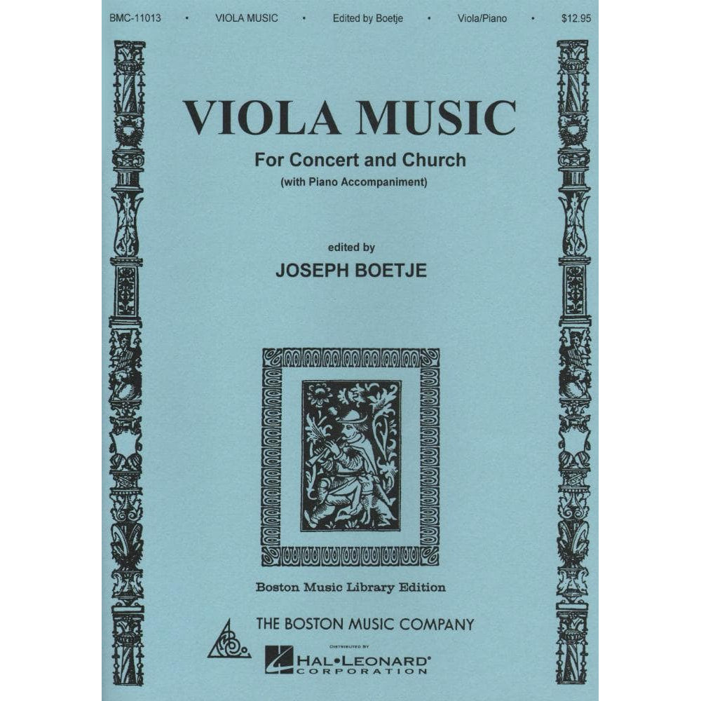 Boetje, Joseph - Viola Music For Concert and Church for Viola and Piano - Boston Music Company Publication