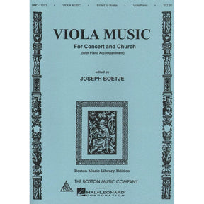 Boetje, Joseph - Viola Music For Concert and Church for Viola and Piano - Boston Music Company Publication