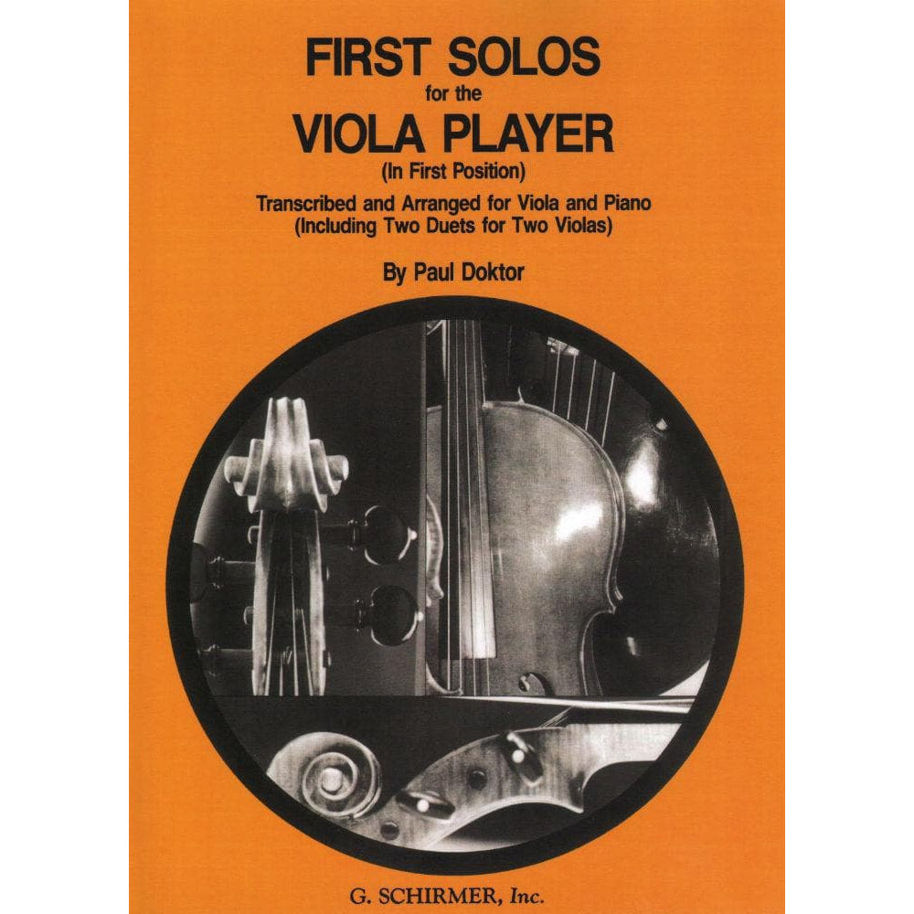 Doktor, Paul - First Solos For The Viola Player - Viola and Piano - Schirmer Edition