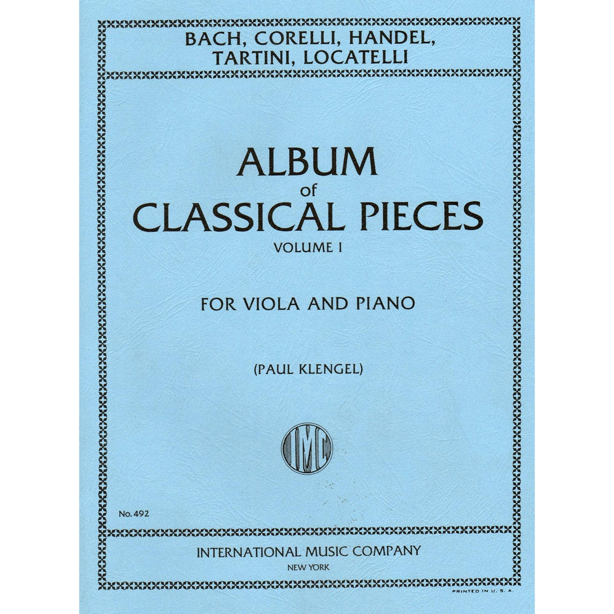 Album of Classical Pieces, Volume 1 - Viola and Piano - edited by Paul Klengel - International Music Co