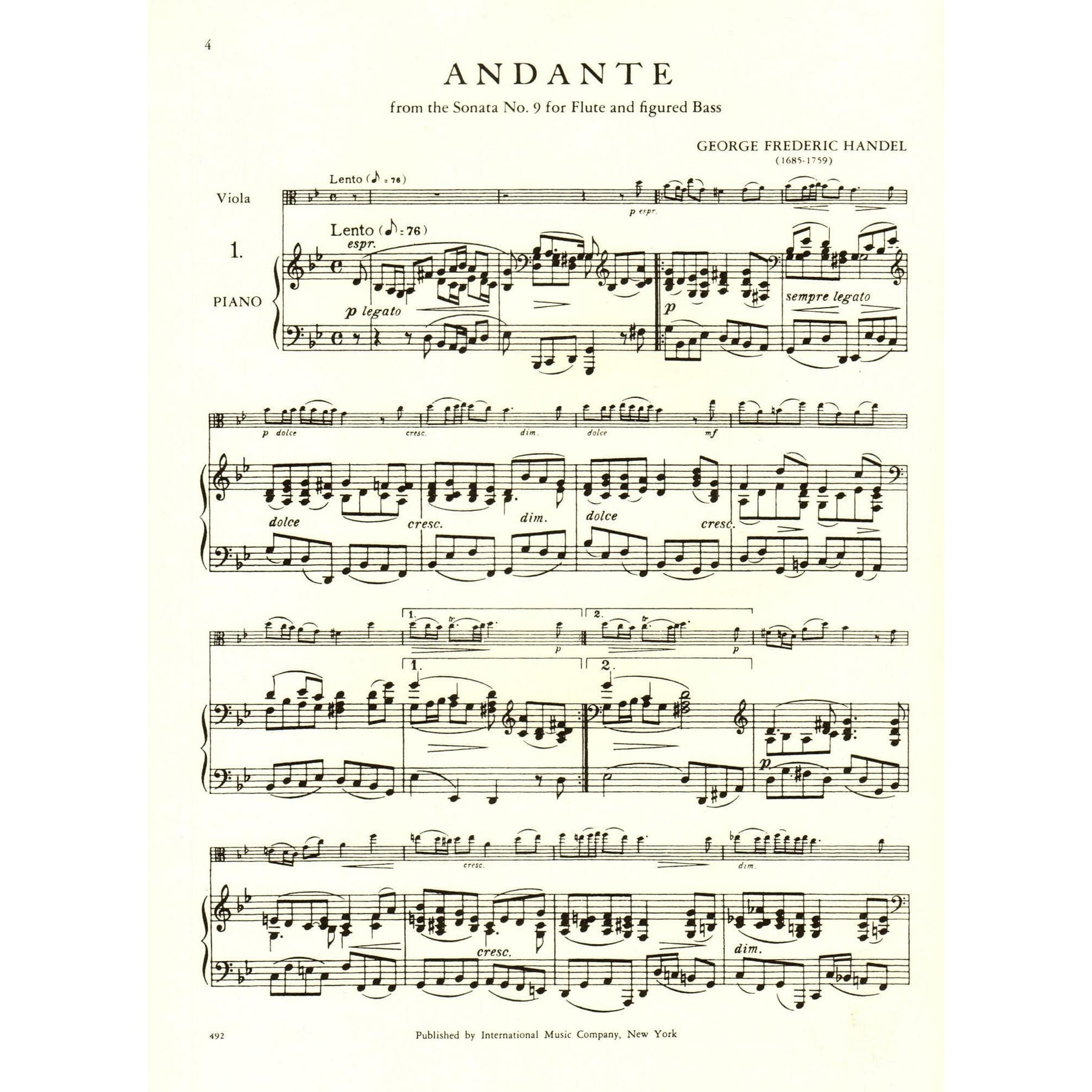 Album of Classical Pieces, Volume 1 - Viola and Piano - edited by Paul Klengel - International Music Co