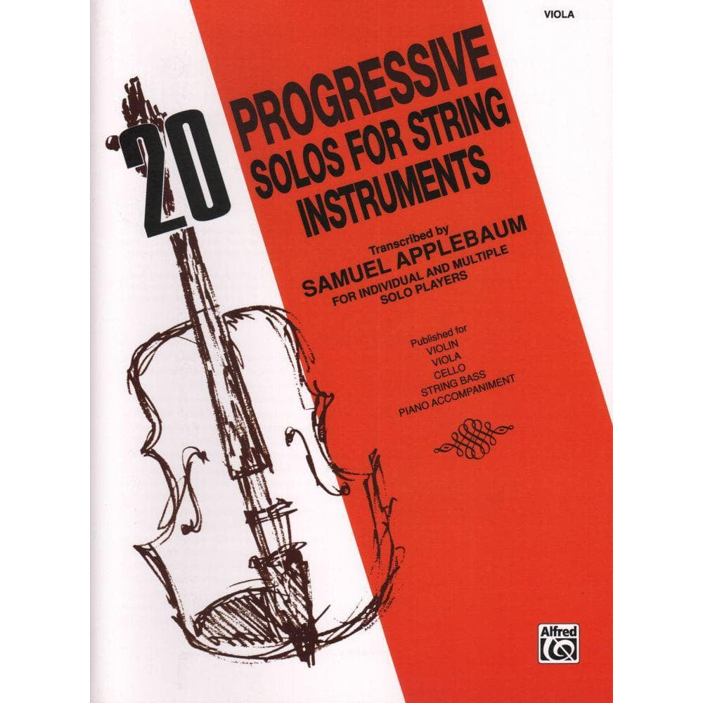 Applebaum, Samuel -20 Progressive Solos For String Instruments for Viola - Belwin/Mills Publication