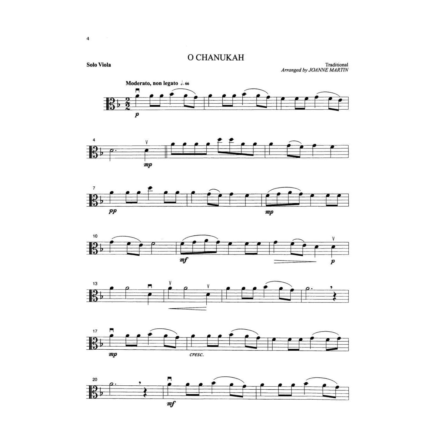 Martin, Joanne - More Festive Strings for Solo Viola - Alfred Music Publishing