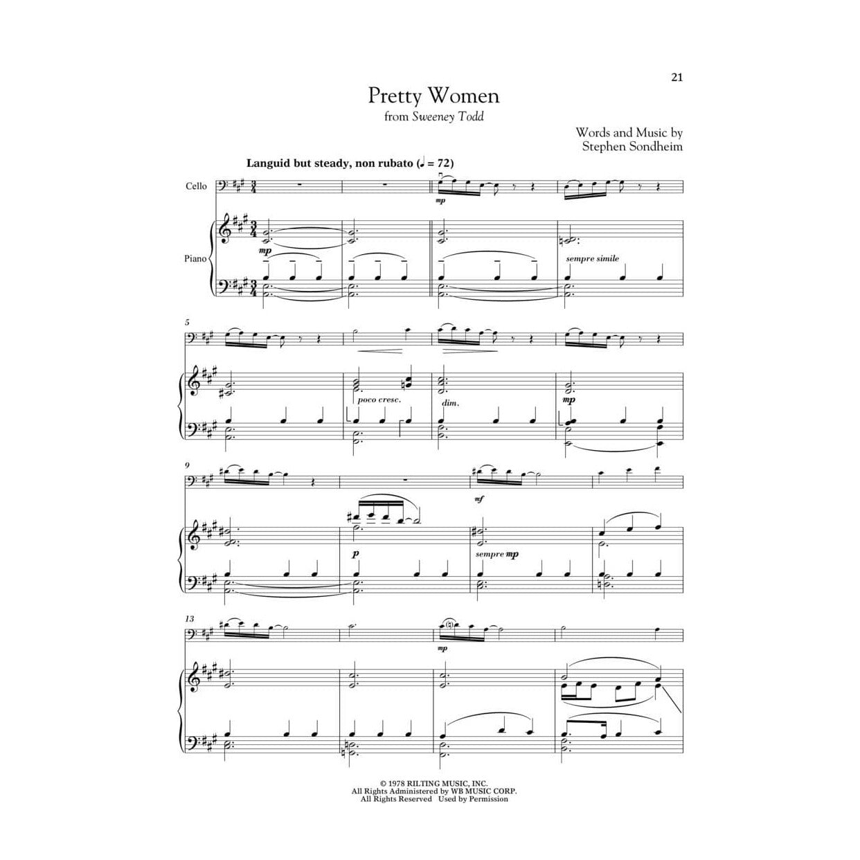 Broadway Songs for Classical Players: 12 Famous Melodies From The Stage - Cello and Piano - with Online Audio Accompaniment - Hal Leonard