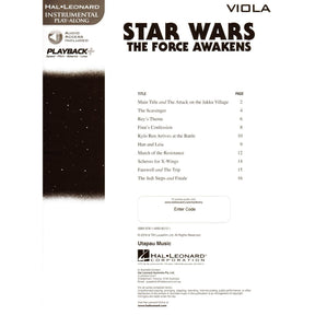 Star Wars: The Force Awakens - for Viola - with Audio Accompaniment - Hal Leonard