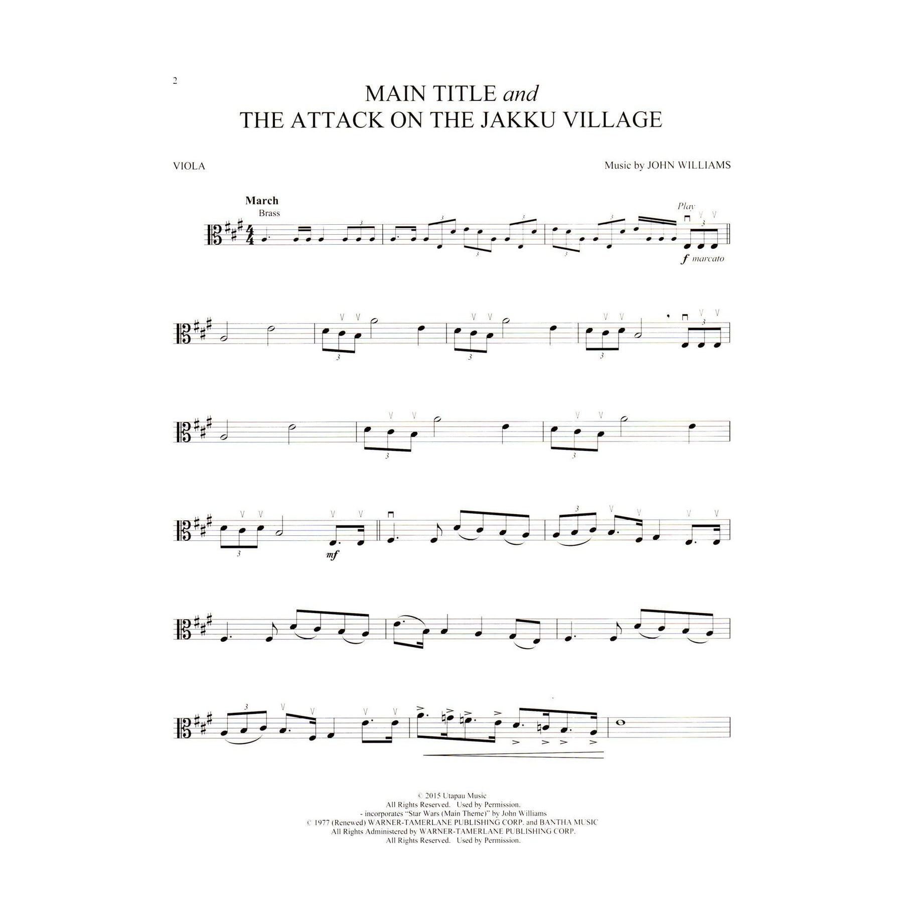 Star Wars: The Force Awakens - for Viola - with Audio Accompaniment - Hal Leonard