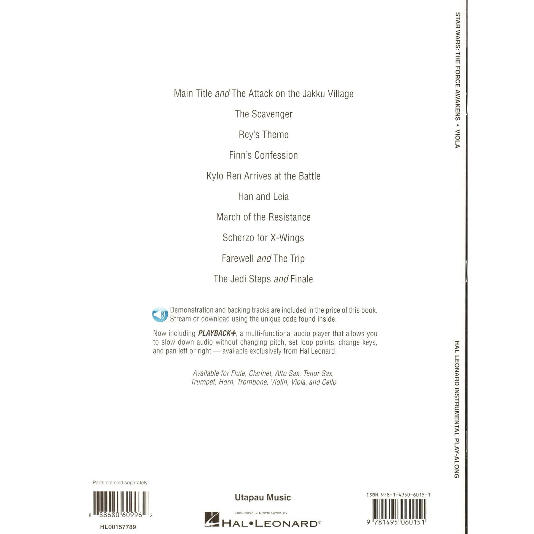Star Wars: The Force Awakens - for Viola - with Audio Accompaniment - Hal Leonard