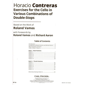 Contreras, Horacio - Exercises for the Cello in Various Combinations of Double-Stops - Carl Fischer Edition