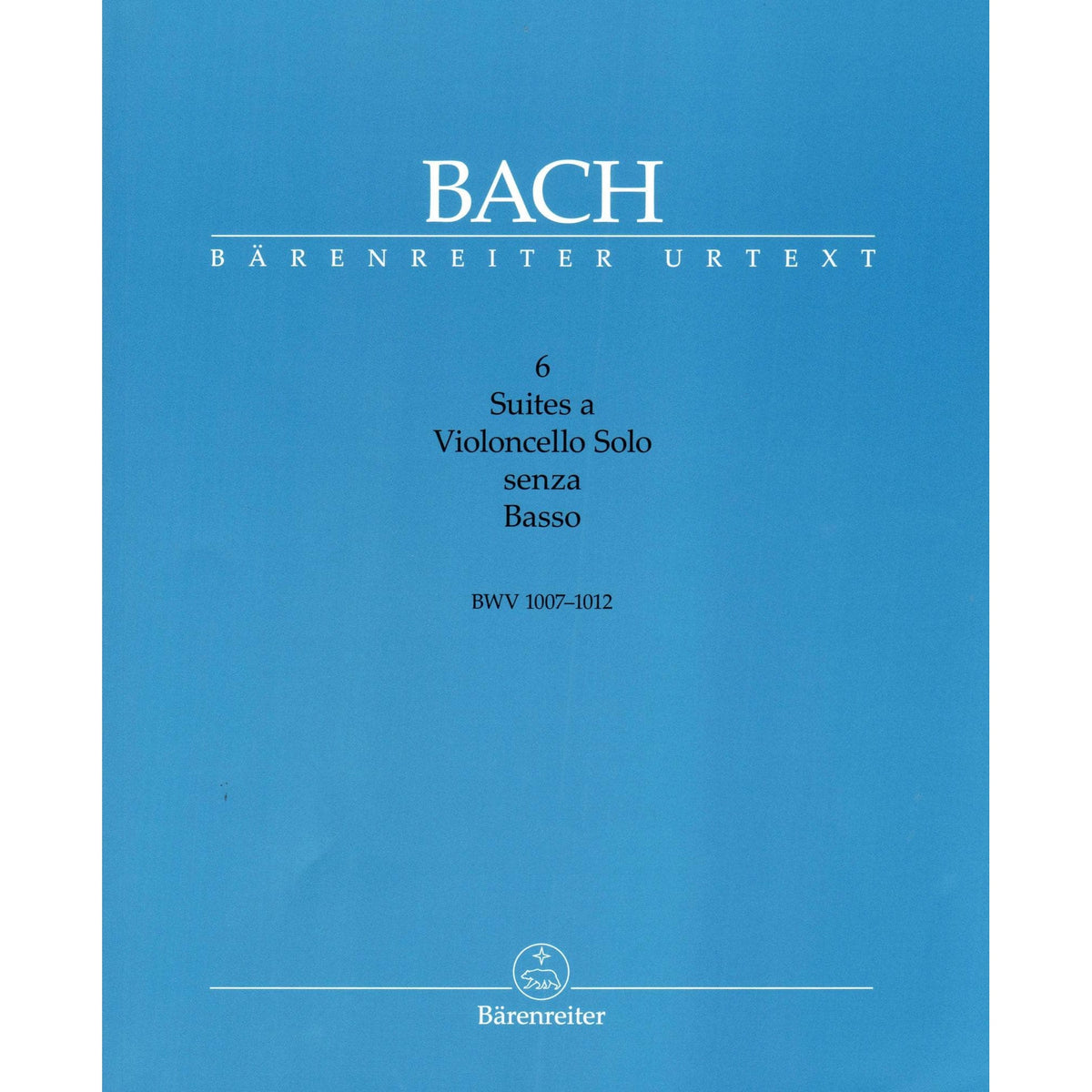 Bach, JS - 6 Suites BWV 1007 1012 for Cello - Arranged by Schwemer/Woodfull-Harris - Barenreiter Verlag URTEXT Edition