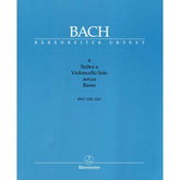 Bach, JS - 6 Suites BWV 1007 1012 for Cello - Arranged by Schwemer/Woodfull-Harris - Barenreiter Verlag URTEXT Edition
