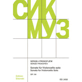 Prokofiev, Sergei - Sonata for Solo Cello, Op. 134 - arranged by Vladimir Blok - Edition Sikorski