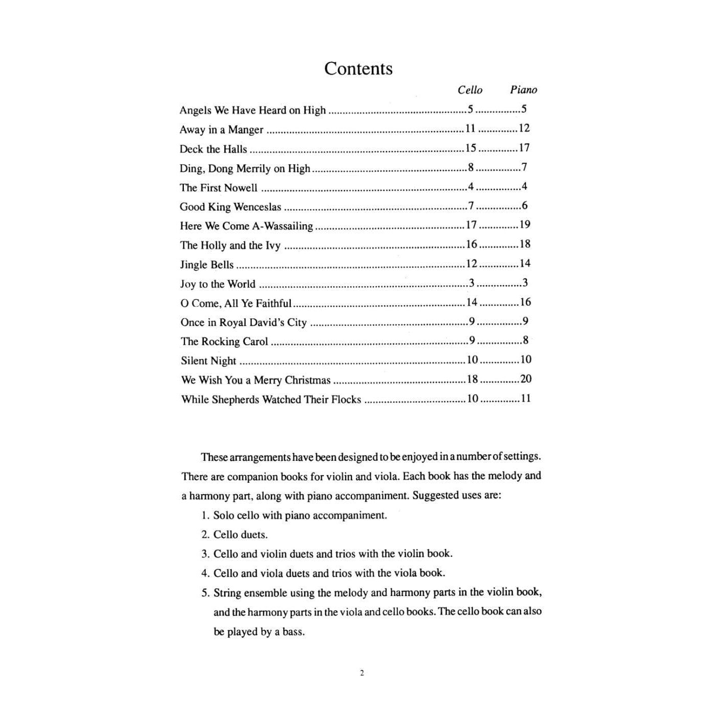 Duncan, Craig - Christmas Solos for Beginning Cello, Level 1 - Cello and Piano - Mel Bay Publications