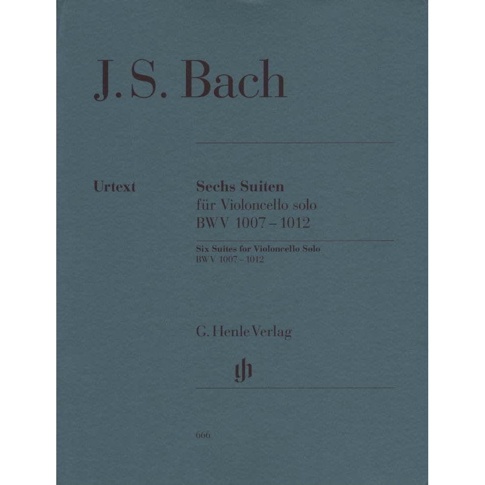 Bach, JS - 6 Suites BWV 1007 1012 for Cello - Henle URTEXT Edition