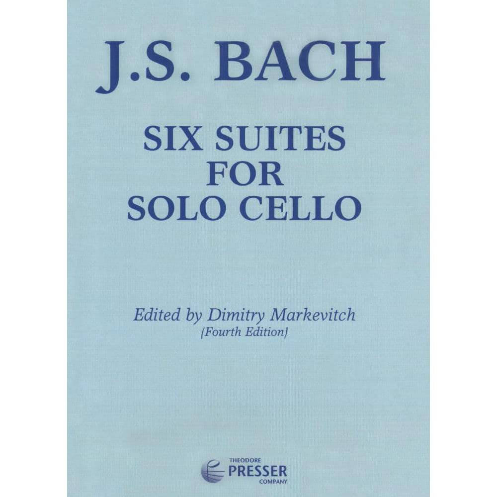 Bach, JS - 6 Cello Suites BWV 1007 for Cello - Arranged by Markevitch - Theodore Presser Publication