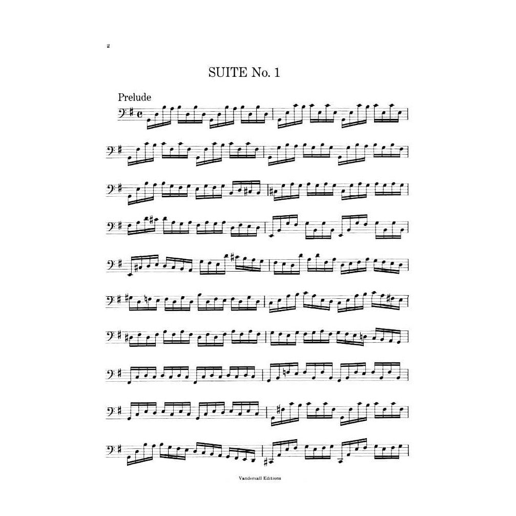 Bach, JS - 6 Suites BWV 1007 1012 for Cello - Arranged by Vandersall - Vandersall Edition