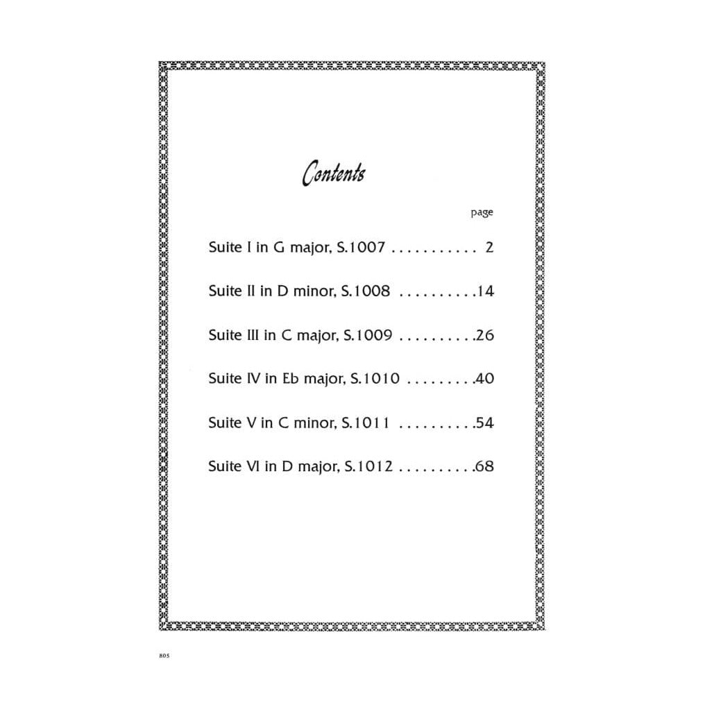 Bach, JS - 6 Suites BWV 1007 1012 for Cello - Arranged by Kurtz - International Edition