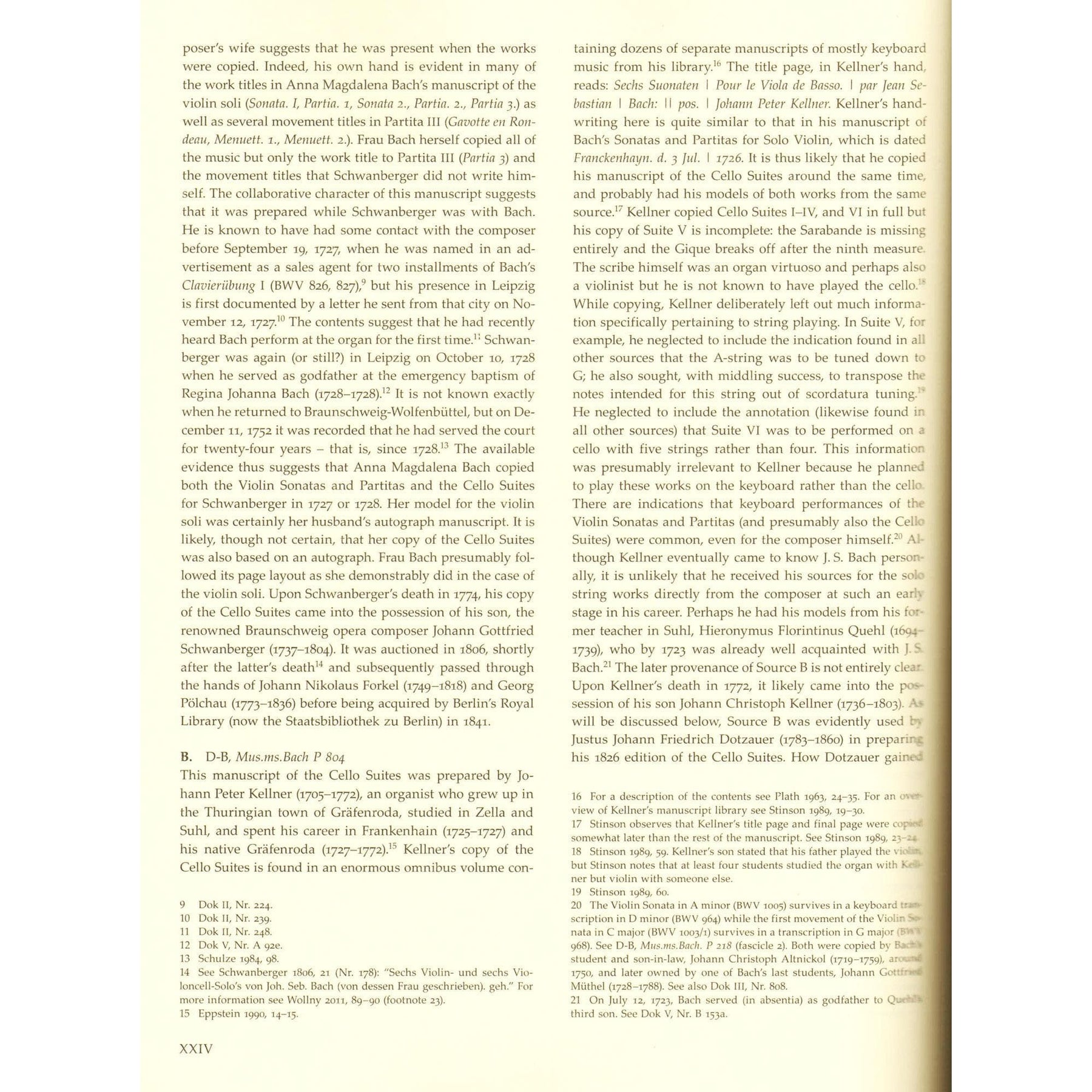 Bach, JS - 6 Suites, BWV 1007 1012 - Cello solo - edited by Andrew Talle - Bärenreiter Verlag URTEXT
