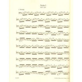 Bach, JS - 6 Suites, BWV 1007 1012 - Cello solo - edited by Andrew Talle - Bärenreiter Verlag URTEXT