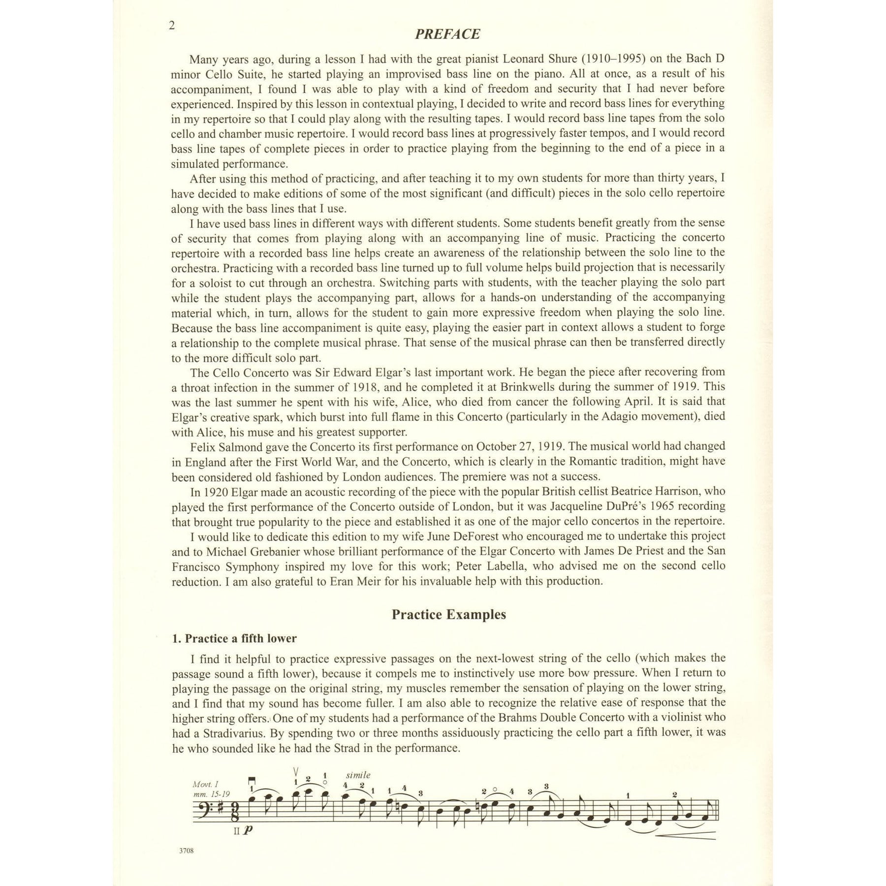 Elgar, Edward - Concerto in E minor - for Cello - with Optional 2nd Cello, Commentary and Preparatory Exercises by Daniel Morganstern - International