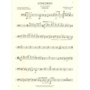 Elgar, Edward - Concerto in E minor - for Cello - with Optional 2nd Cello, Commentary and Preparatory Exercises by Daniel Morganstern - International