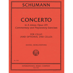 Schumann, Robert - Cello Concerto in A minor - with Optional 2nd Cello - Commentary/Preparatory Exercises by Daniel Morganstern - International Music Company