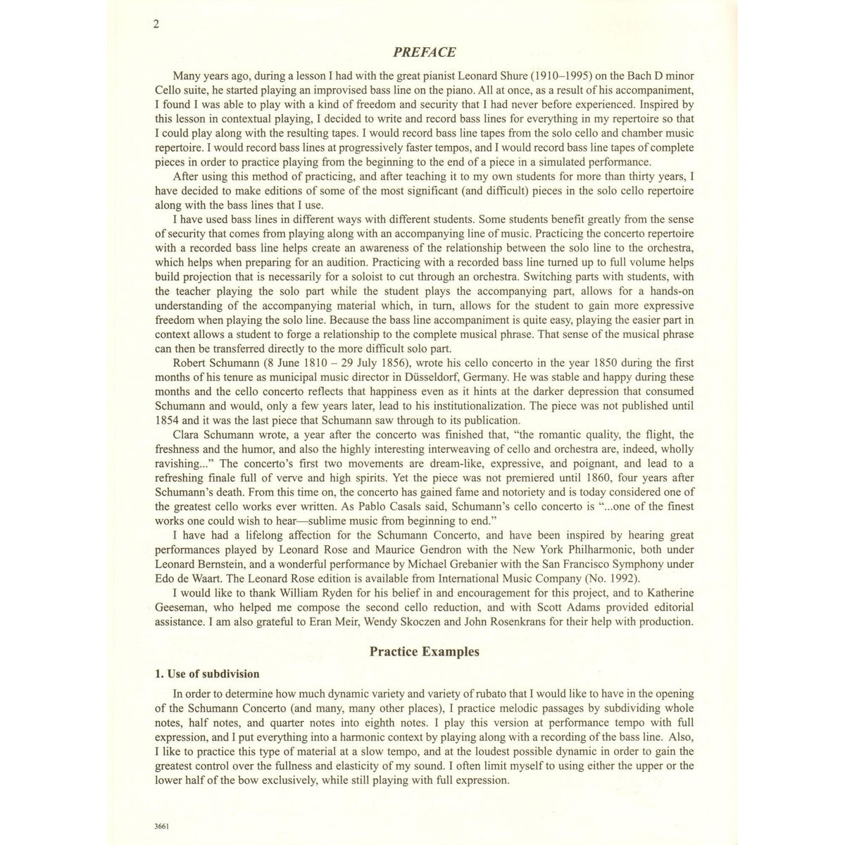 Schumann, Robert - Cello Concerto in A minor - with Optional 2nd Cello - Commentary/Preparatory Exercises by Daniel Morganstern - International Music Company