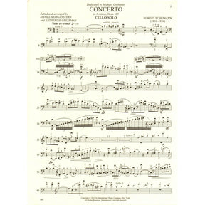 Schumann, Robert - Cello Concerto in A minor - with Optional 2nd Cello - Commentary/Preparatory Exercises by Daniel Morganstern - International Music Company