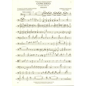 Schumann, Robert - Cello Concerto in A minor - with Optional 2nd Cello - Commentary/Preparatory Exercises by Daniel Morganstern - International Music Company