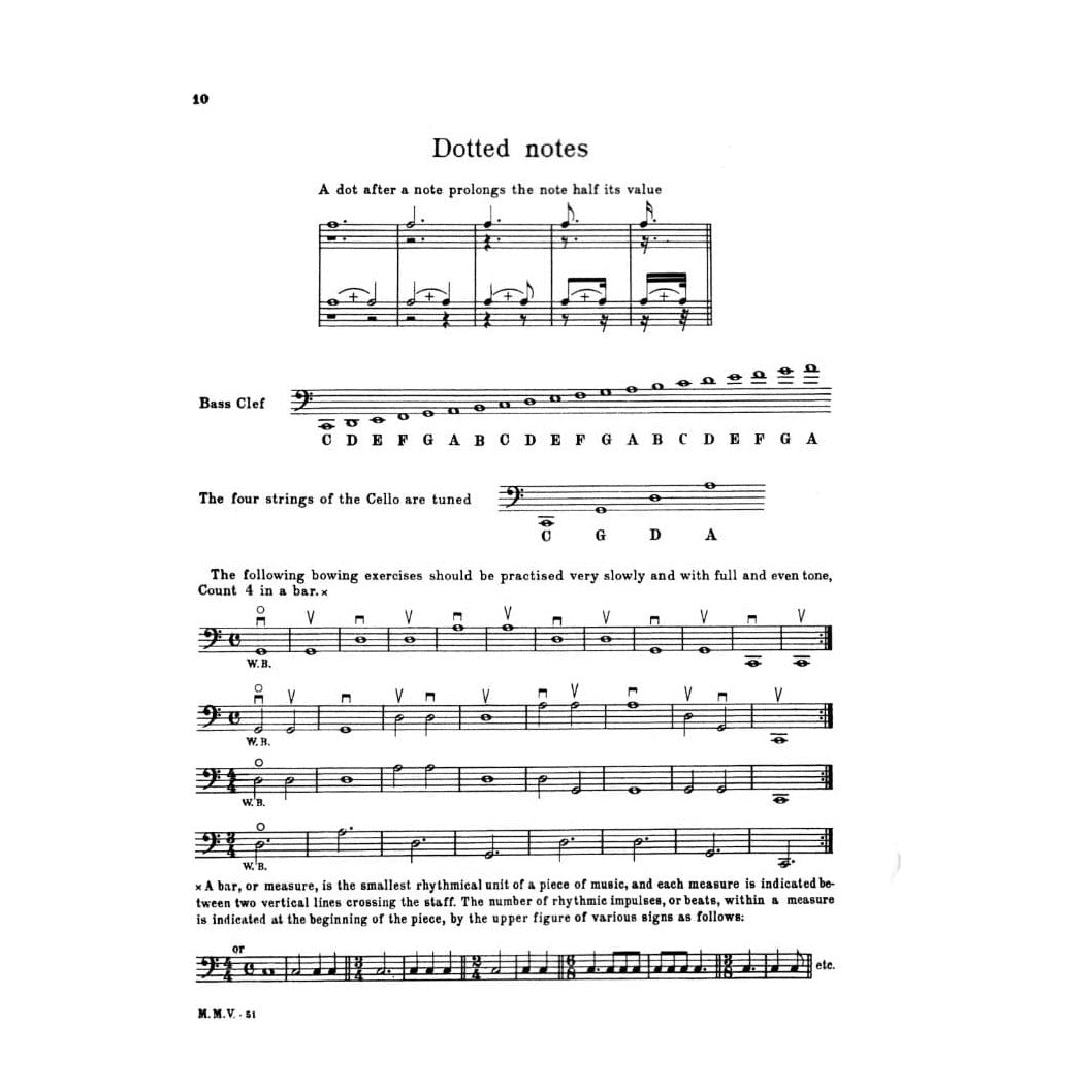 De'ak, Stephen - Modern Method for the Cello Volume 1 - Elkan-Vogel Publication