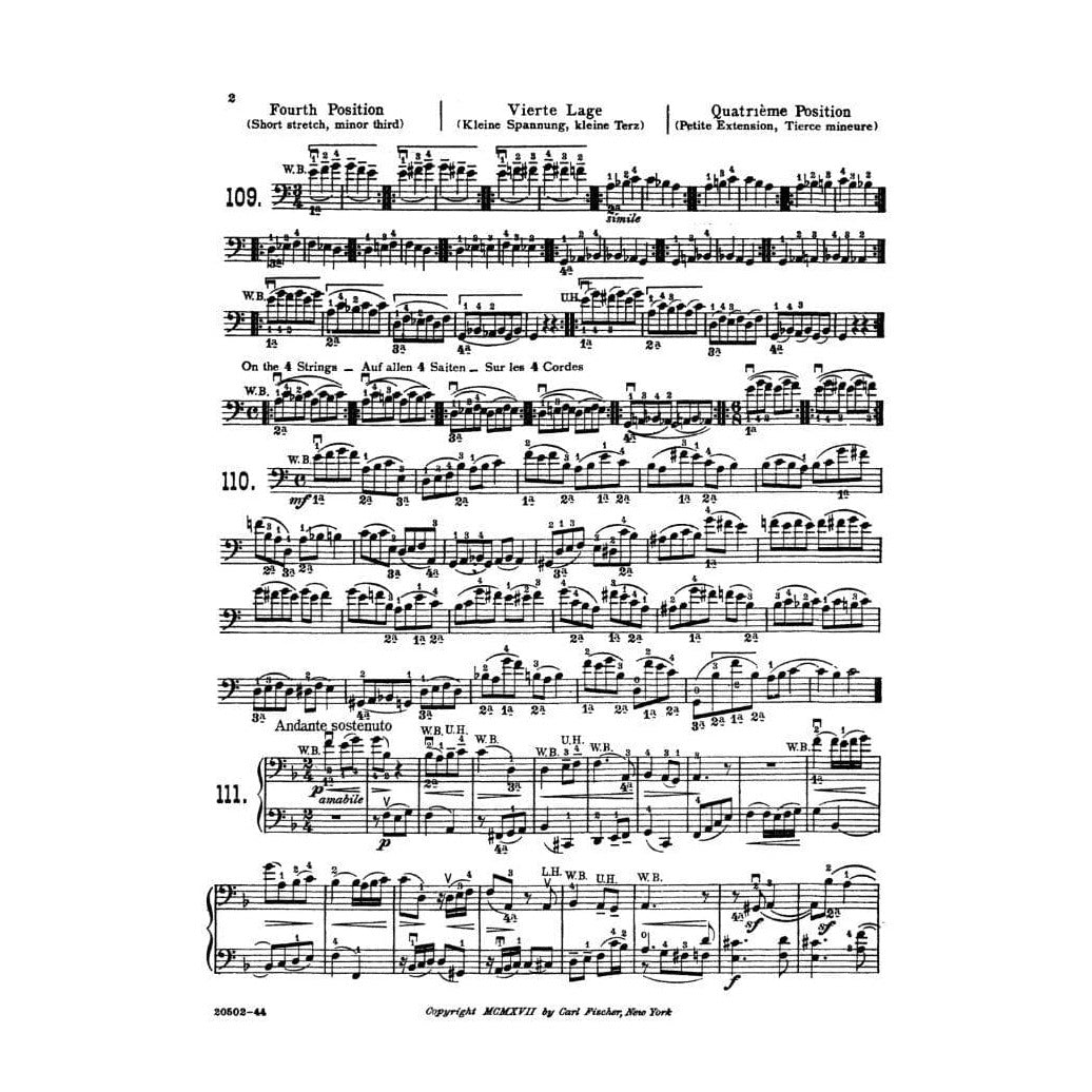 Dotzauer, J Friedrich - Method for Cello, Volume 2 - Cello solo - edited by Johannes Klingenberg - Carl Fischer Edition